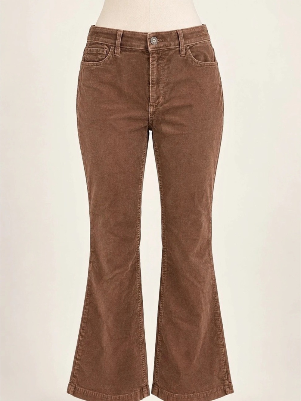 Hollister Ultra High Rise Brown Corduroy Flare Pants 9R W29 Bell Bottom